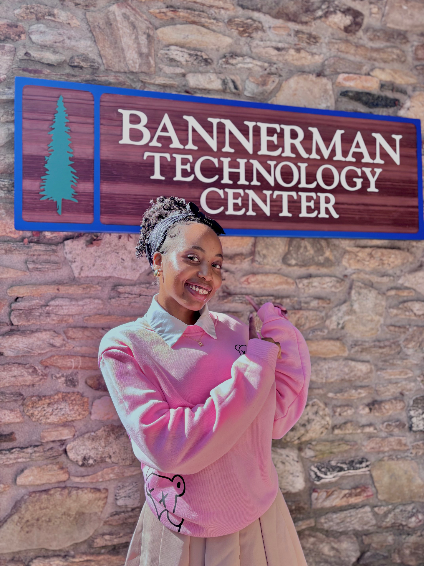 Roselin (Rose) Nhira, founder of uSWAP, at the Bannerman Technology Center